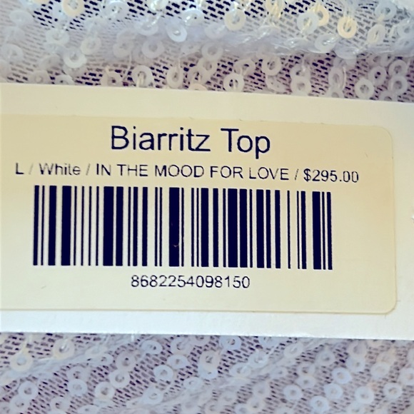 In the Mood for Love| Bateau Neckline Short Sleeve Crop Top | White | SZ Large - Picture 7 of 7